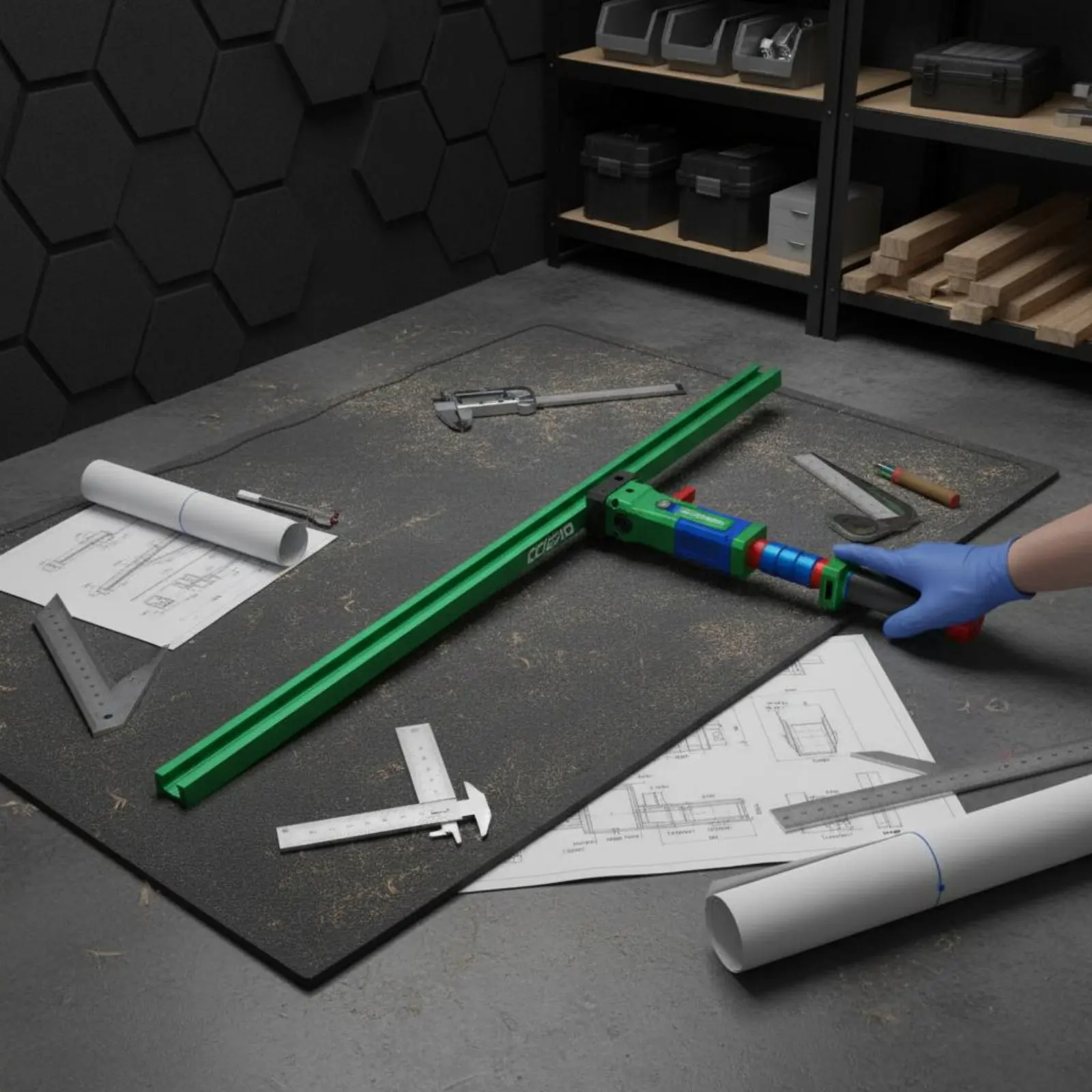 

Carpentry Table Saw Track Long-Lasting Groove Rail Guide Rail Accurate Machined Anodized Finish for Woodworkers