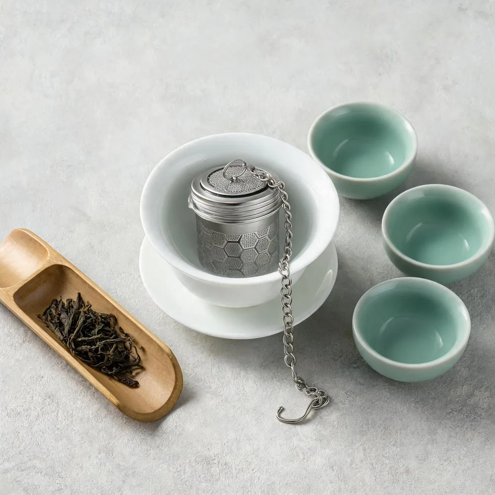 1Pcs Tea Strainer Rust-proof Stainless Steel Tea Infuser Filter Reusable Fine Mesh Coffee Filter For Home Office And Travel