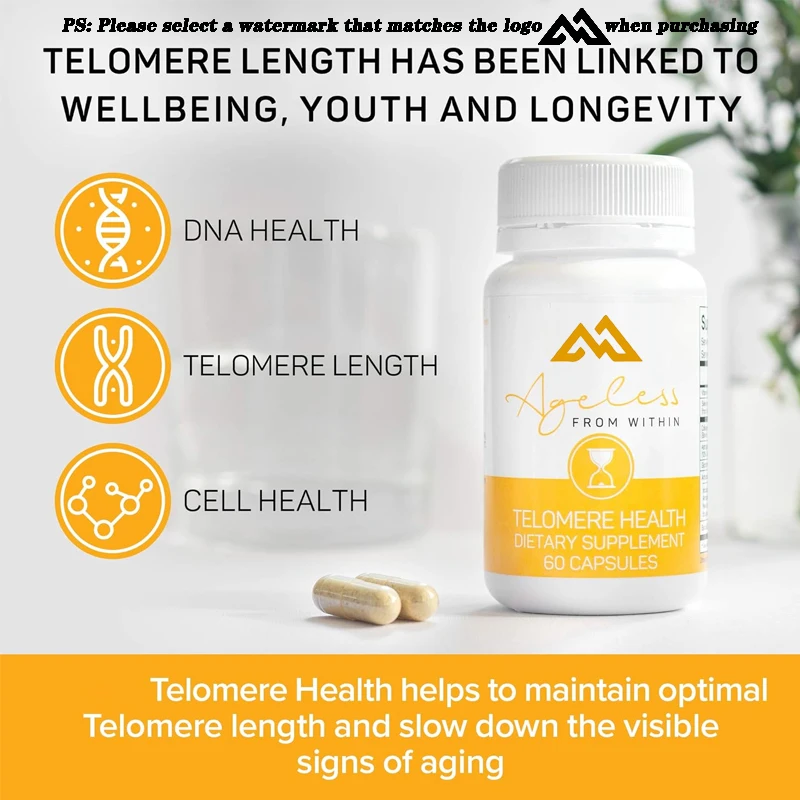 Telomere supplement containing potent Astragalus root extract and collagen  immune support, anti-aging, DNA repair | 60 capsules