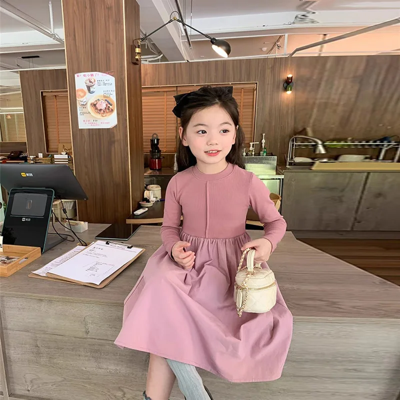 Girls Autumn Dress Princess Birthday Wedding Party Gown New Children\'s Fashion Long Vestidos Kids Sweet Spring Clothing 3-10Y