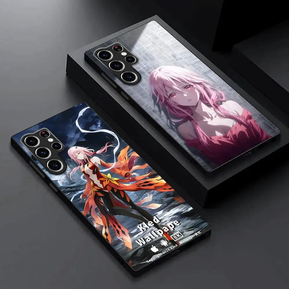 Guilty Crown Yuzuriha Inori Phone Case For Samsung Galaxy S25 S24 S23 S22 S21 S20 Plus Ultra Note20 Soft Black