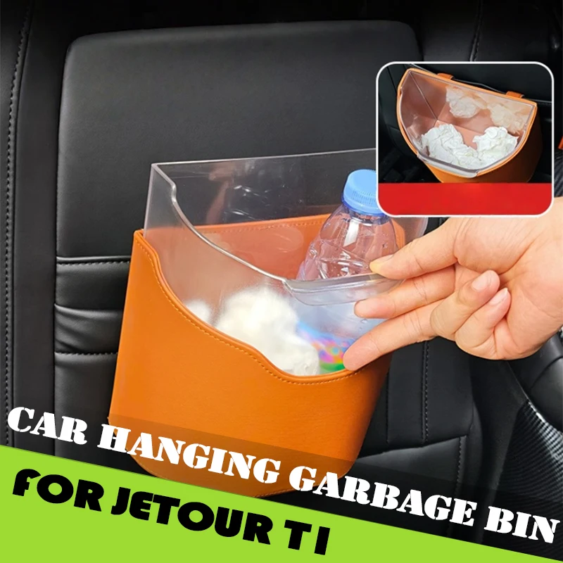 

Car Mounted Trash Bin Fit for Jetour Traveller Freelander Shanhai T2 T1 2023-2025 Car Suspended Storage Box Interior Accessories