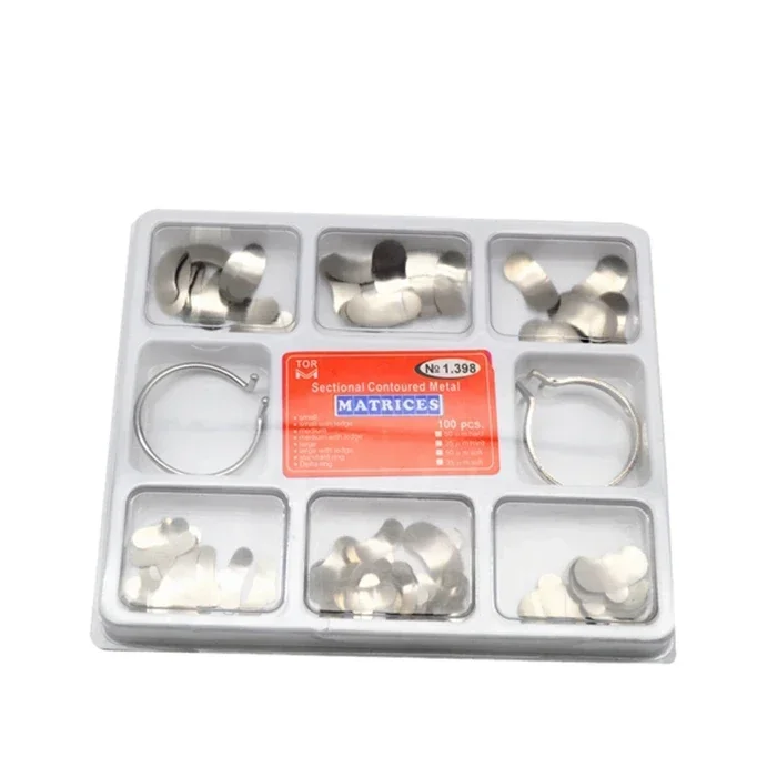 

LK-E203A Stainless Steels Metals Supragingivals Ivorys Dentalss Matrixs Bands Sectionals Contoureds 1.398