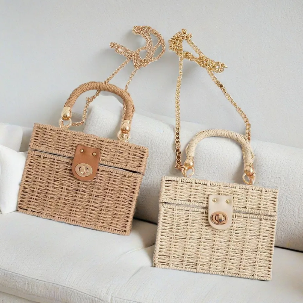 

Модная сумка в стиле Ins, плетеная сумка-кроссбоди, универсальная повседневная сумка, стильная маленькая квадратная сумка для женщин.