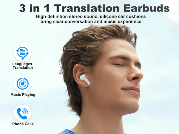 Earbuds Penerjemah Bahasa Earbuds Penerjemah Perangkat Penerjemah Nirkabel