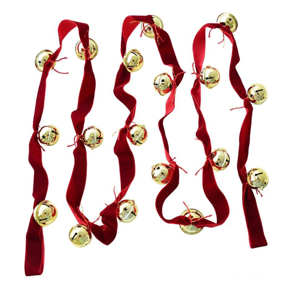 

Christmas Bowknot Bell Pendant for Festive Decorations DIY Tree Ornament Artistic Design with Cloth Metal Materials