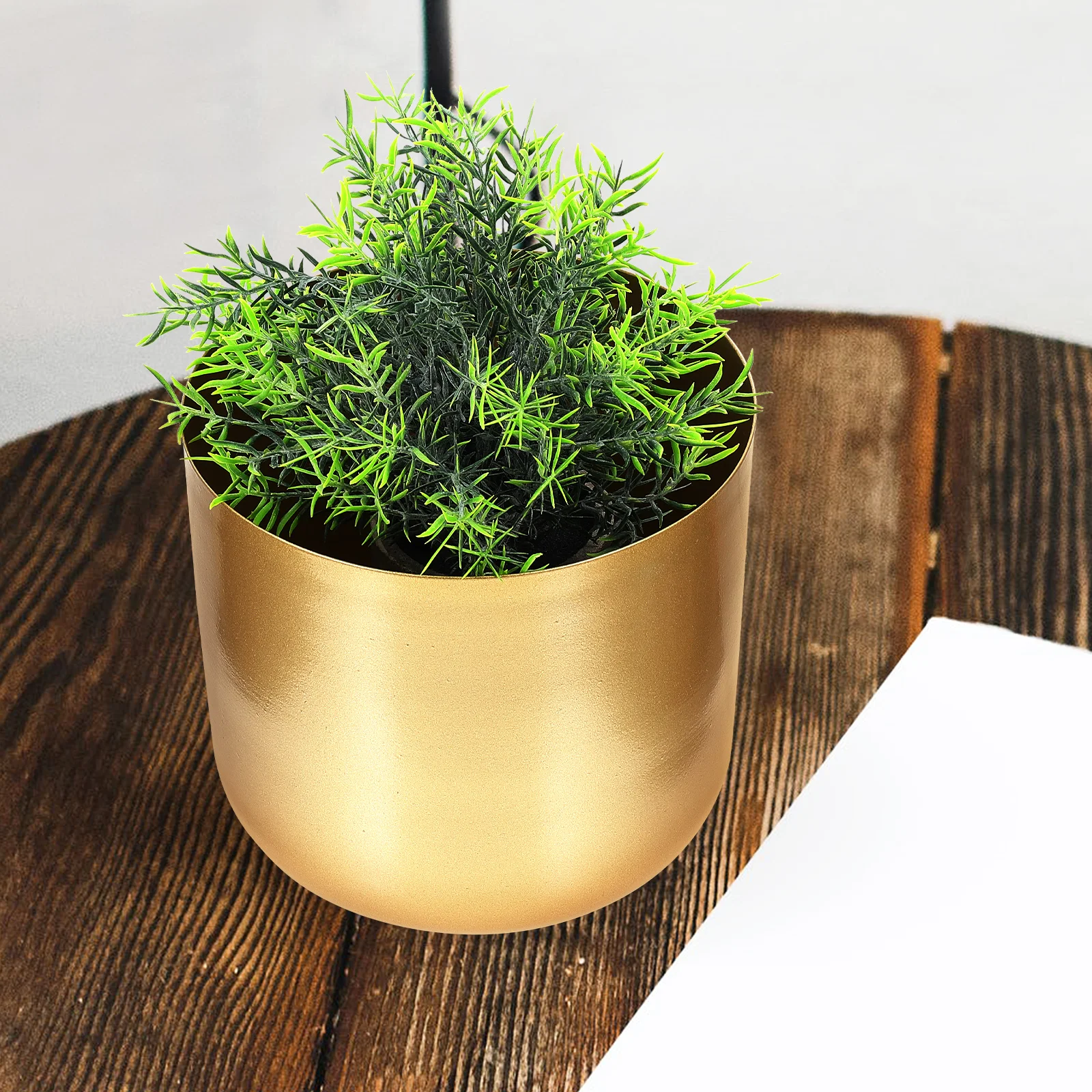 

Creative Hug Bucket Flower Pot Round Iron Metal Large Planter Desktop Succulent Decor Planters Modern