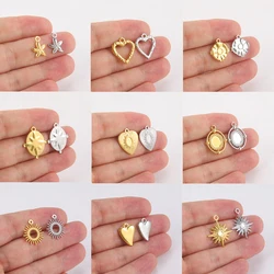Wholesale 5pcs/Lot Starfish Love Hearts Charms For Handmade Jewelry Diy Stainless Steel Necklaces Bracelets Pendants Accessories