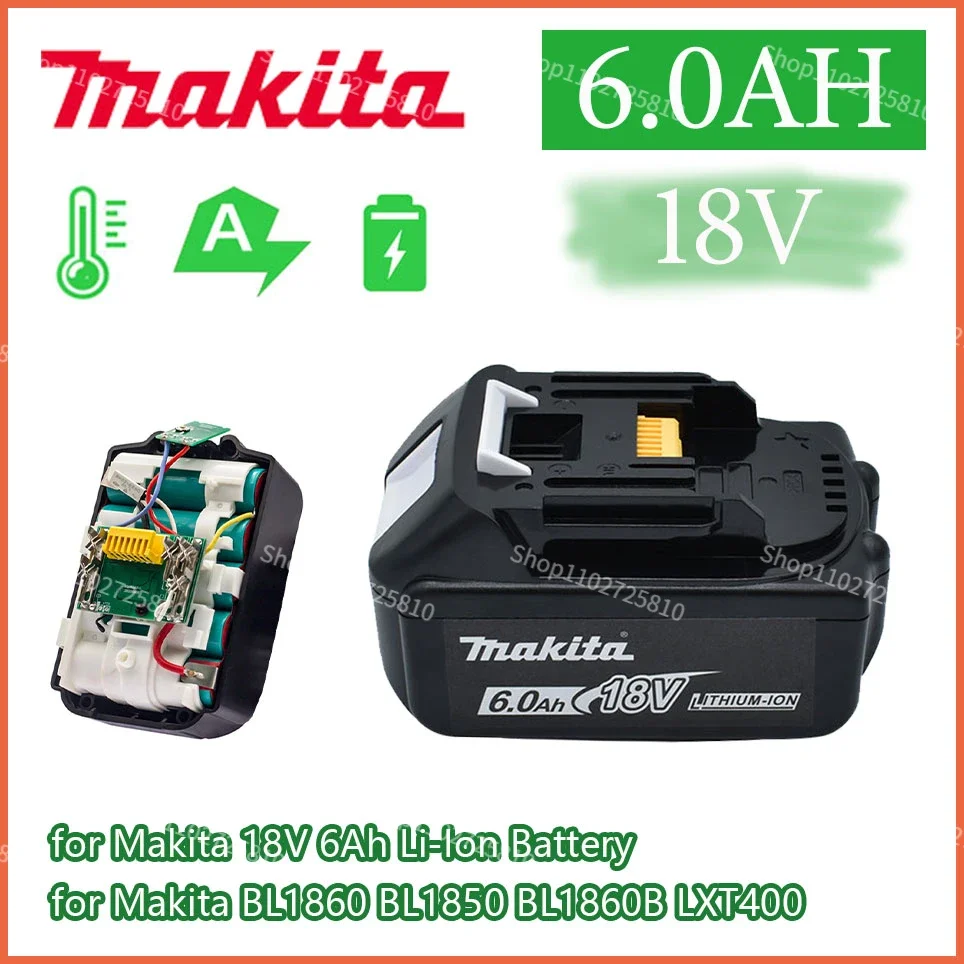 

Makita 18V для makita bl1850B литий-ионная батарея 18v 6.0Ah BL1840B BL1860 BL1890 BL1815 BL1830 BL1835 Беспроводная фотобатарея LXT400