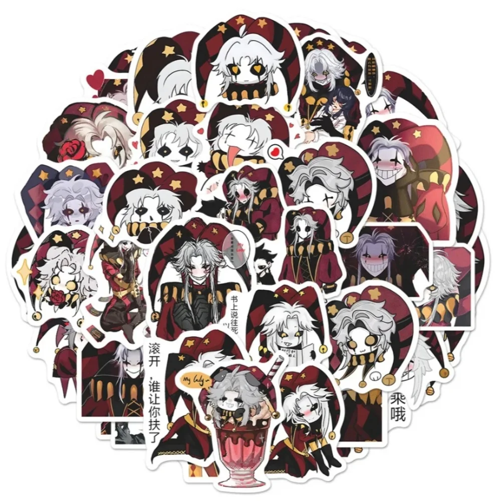 60pcs/set Anime game The Freak Circus stickers Pierrot emojis cartoon stickers Water Cup Computer Skateboard DIY Decals image 3