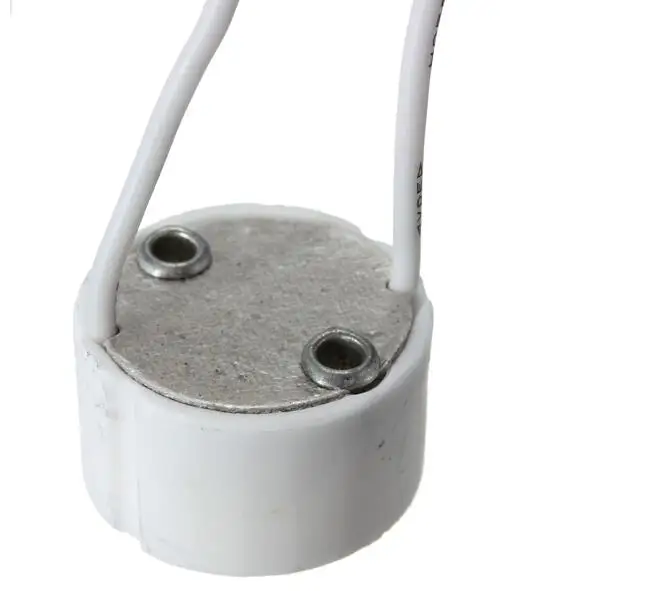 Portalámparas de cerámica GU10, Conector de Base, adaptador de silicona de plomo para bombilla halógena, cable de lámpara CFL de 15CM, 10 unidades