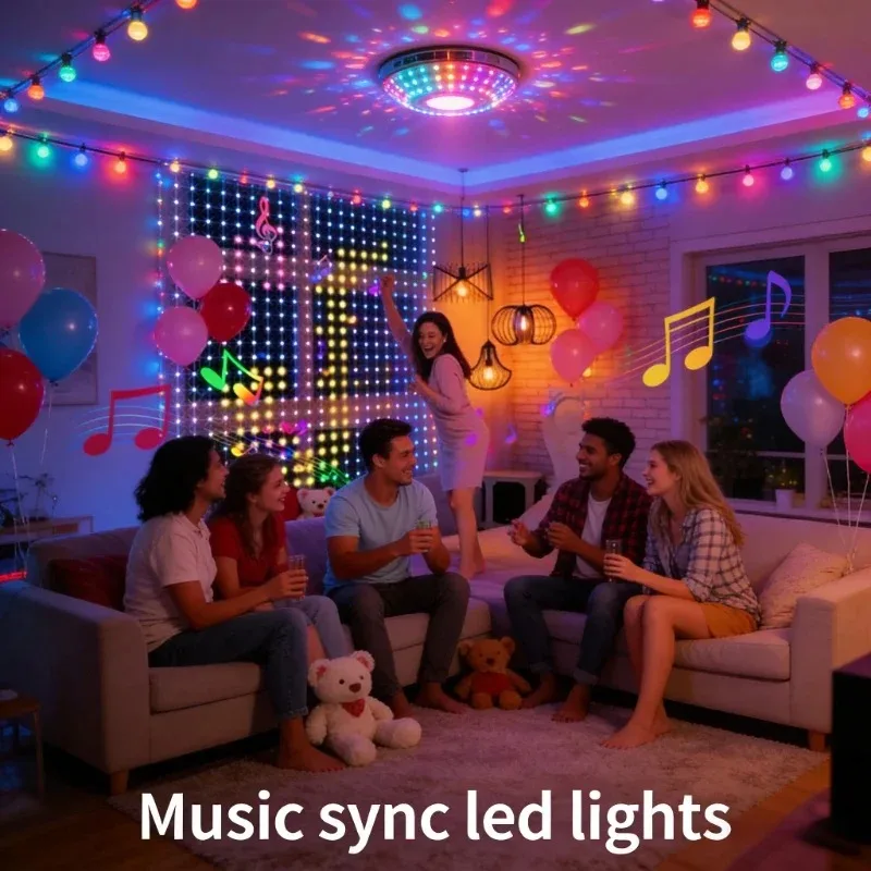 LED Curtain Lights USB Powered, App Controlled DIY Window Fairy Lights for Holiday Party Decor view 4