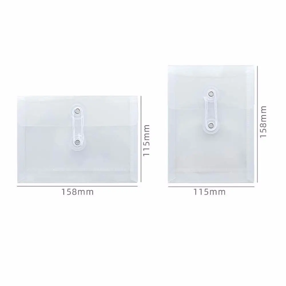 Transparent Waterproof File Bag Stationery Mini School Office Supplies Document Bag A6 Size File Folder Organizer A6 Folder