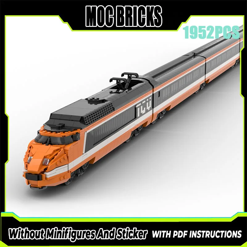 

Изысканный новый строительный блок MOC, модель поезда, технология intercity express, модульная детская игрушка, подарок, набор для сборки «сделай сам»