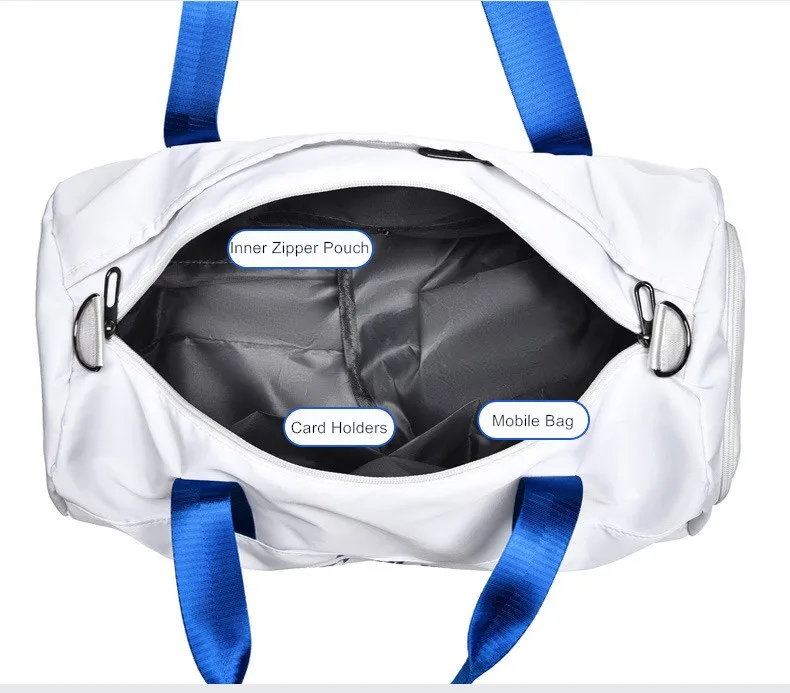 Bolsa deportiva con separación en seco y húmedo, bolso cruzado de gran capacidad para gimnasio y fin de semana, para entrenamiento y viajes, resistente al agua