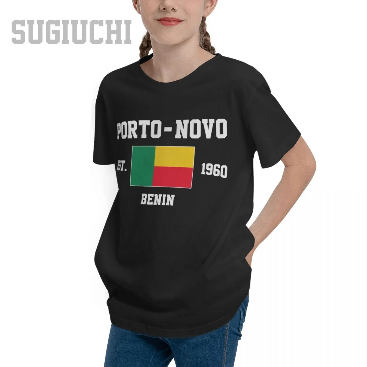 Unisex Youth Boy/Girl Benin EST.1960 Porto-Novo Capital T-shirt Kids tshirt tee 100% Cotton T Shirt o-neck short sleeve Children