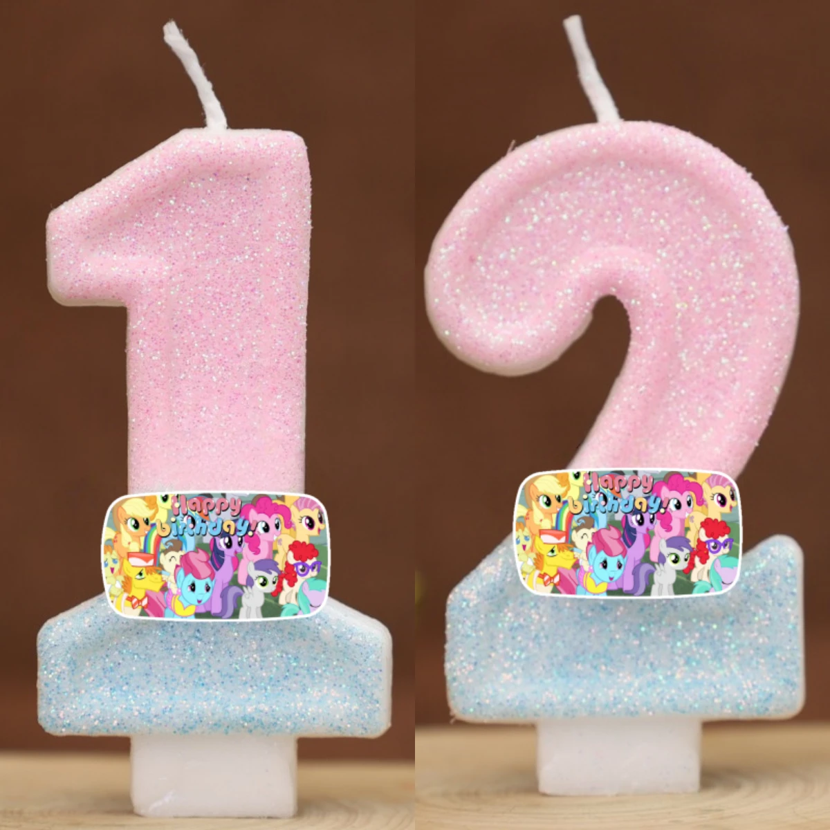 Vela Digital con Forma de Unicornio de My Little Pony, Número del 0 al 9, Decoración para Pastel de Cumpleaños Infantil, Accesorios para Fiestas de Dibujos Animados y Anime