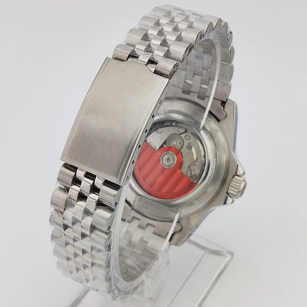 OUMASHI GMT Men's one-way bezel Waterproof Luxury Men's 39.5mm domed glass Mechanical Clock Dive NH34 modify Automatic watch