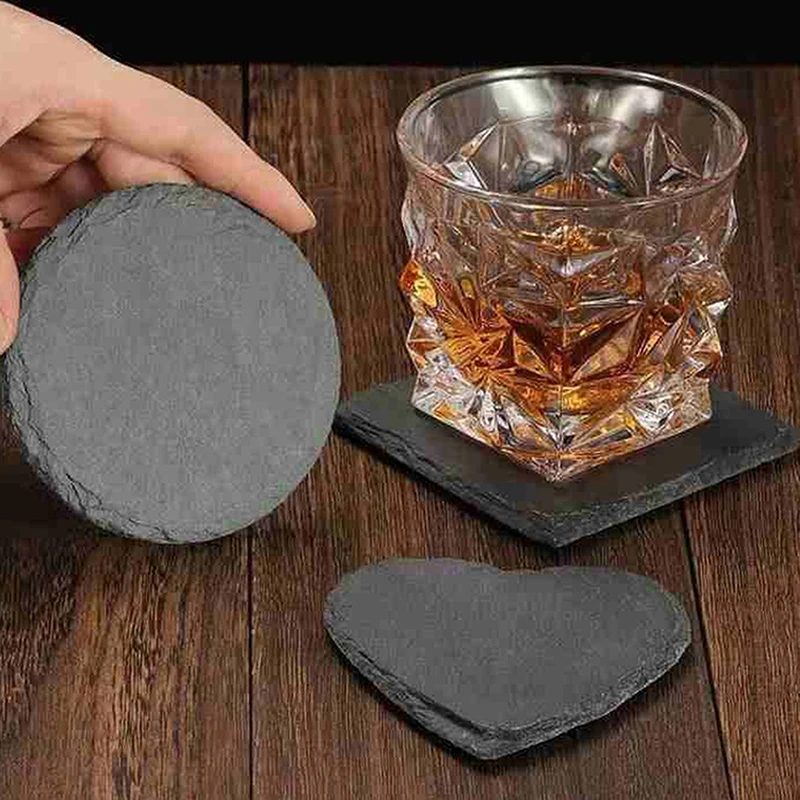 1 Stück Tischuntersetzer im japanischen Stil, wiederverwendbarer Schiefer-Getränkeuntersetzer, dekorativer Küchenuntersetzer für Teetassen und Becher, hitzebeständiger Steinuntersetzer