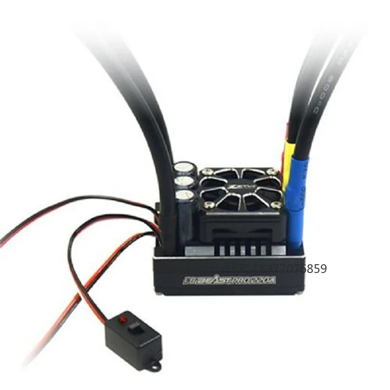Beast Pro 220A 3-6S Lipo Brushless ESC Full Aluminum Case Waterproof For 1/8 Rc Car