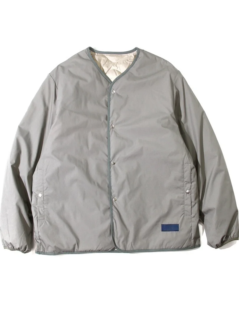 

Double-Sided Wear Street Sle Jaet with down Inner Liner Patchwork Gourd Pattern Light Electronic Fabric Couples Coat