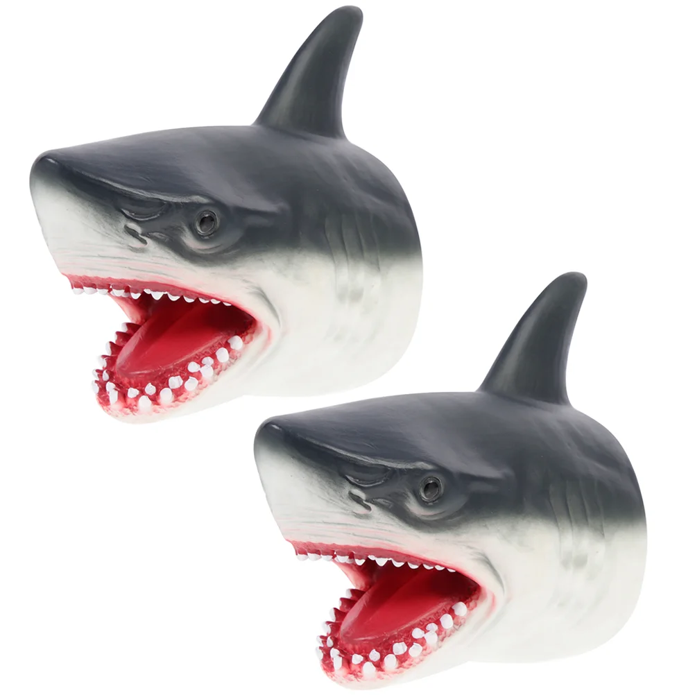 

Shark Puppet Toy for Kids Cartoon Educational Finger Story Telling Decorative