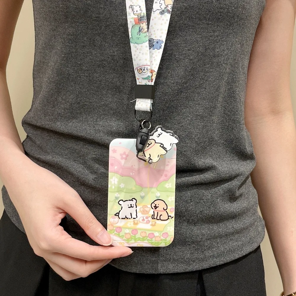 Protection Case Animal Photo Card Holder 3 Inch Stationery Line Dog 3 Inch Photo Card Bag Cute Creative Anti-lost Bus Card Case