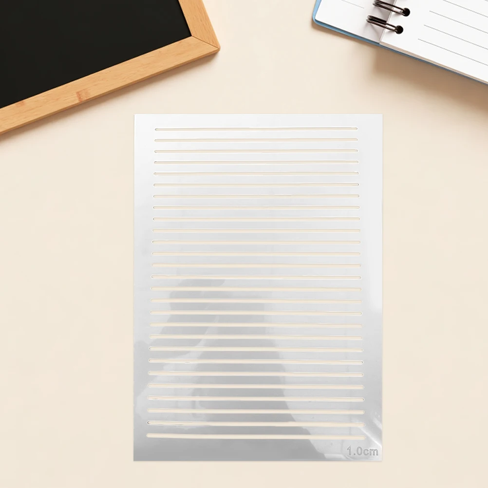 دليل عناوين المغلف استنسل خط تباعد بلاستيكي قوالب مسطرة كتابة الحروف بطاقات الدعوات سكرابوكينغ