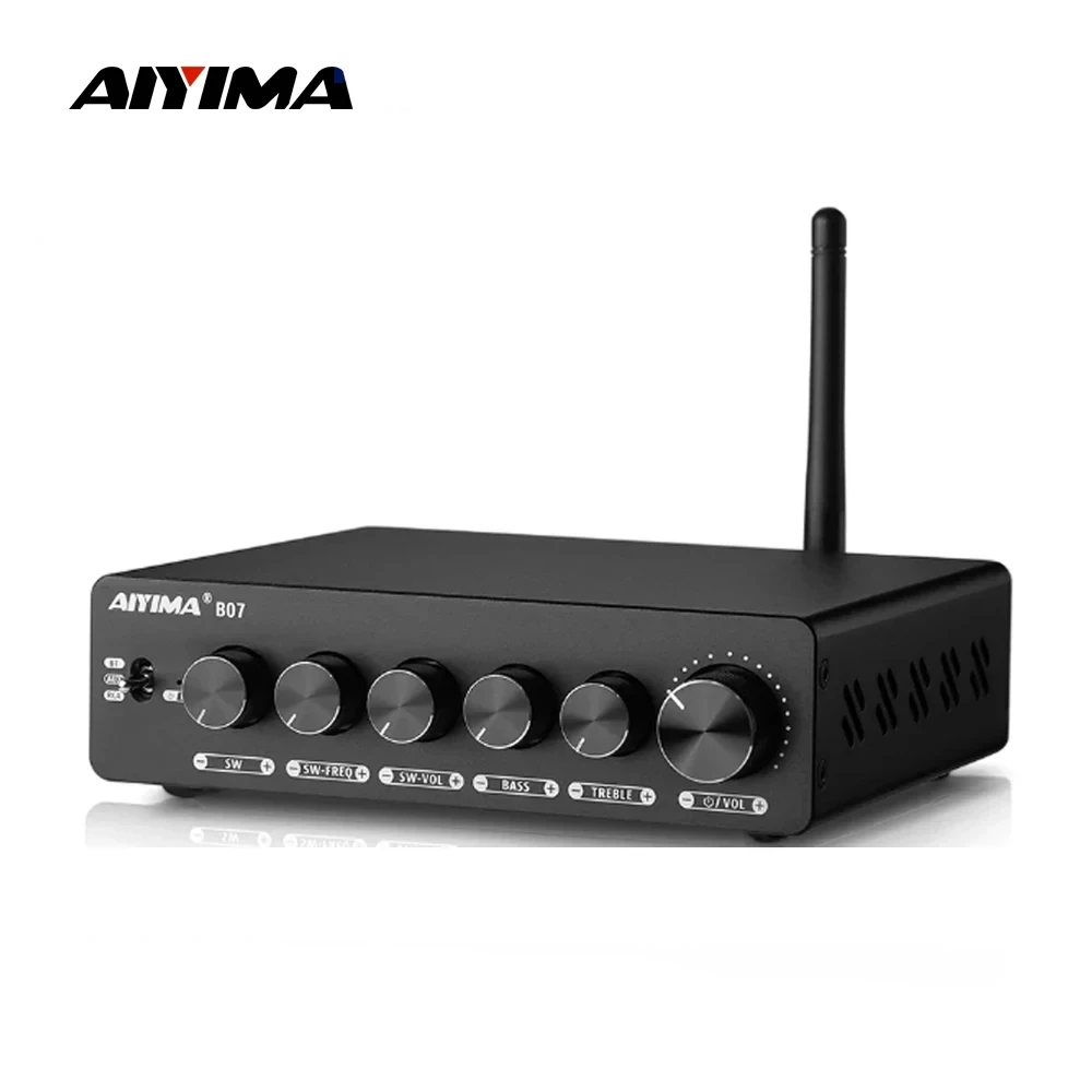 AIYIMA B07 TPA3255 аудио Bluetooth усилитель мощности звука 2,1-канальный усилитель аудио для динамика сабвуфера 300 Втx2 + 300 Вт