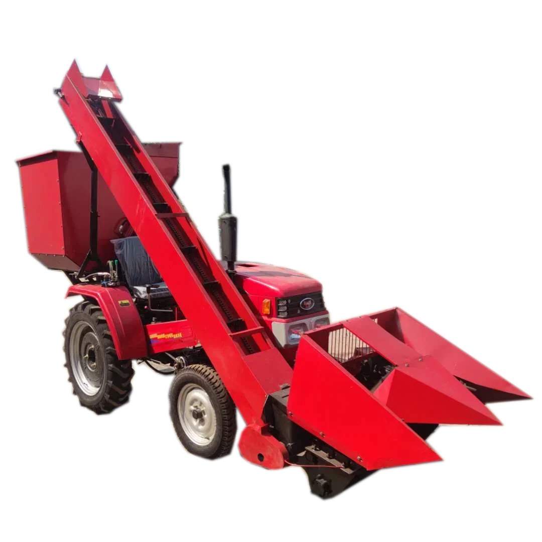 Mini agriculture machinery tractor corn maize harvester machine/maize combine harvester equipment small harvest machine