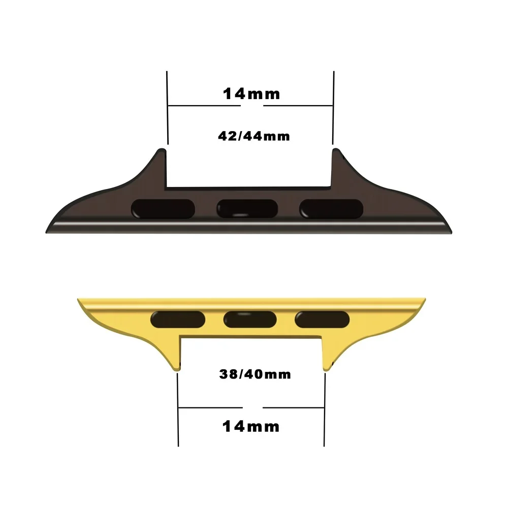 1pairs Connector For Apple Watch Band 42mm 38mm leather 44mm 40mm for iWatch series 9/8/76/SE/5/4/ Adapter Accessories 44mm 40mm