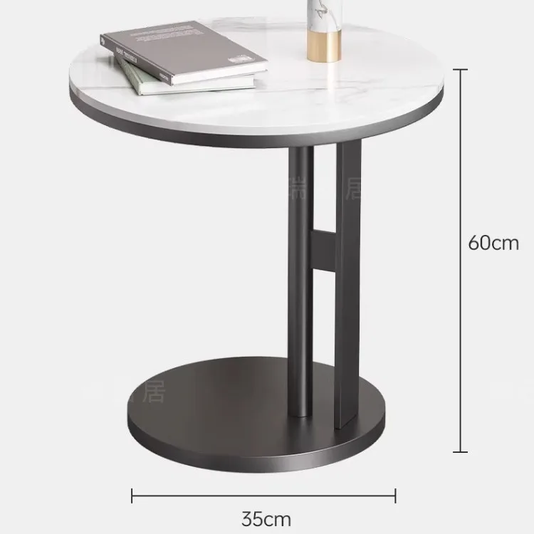 Light luxury rock slab edge few small coffee table sofa corner few living room furniture Italian minimalist balcony tea table