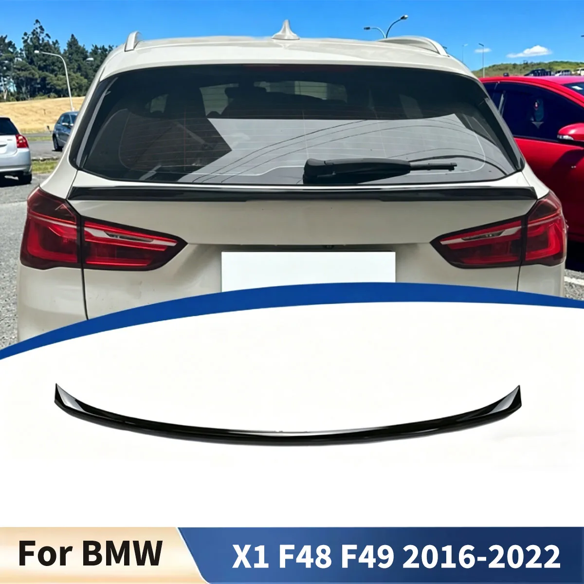 

Rear Trunk Spoiler Wing Lip for BMW X1 F48 F49 2016-2022 Middle Wing Body kits Diffuser Tail Fin Accessories Splitter Tuning