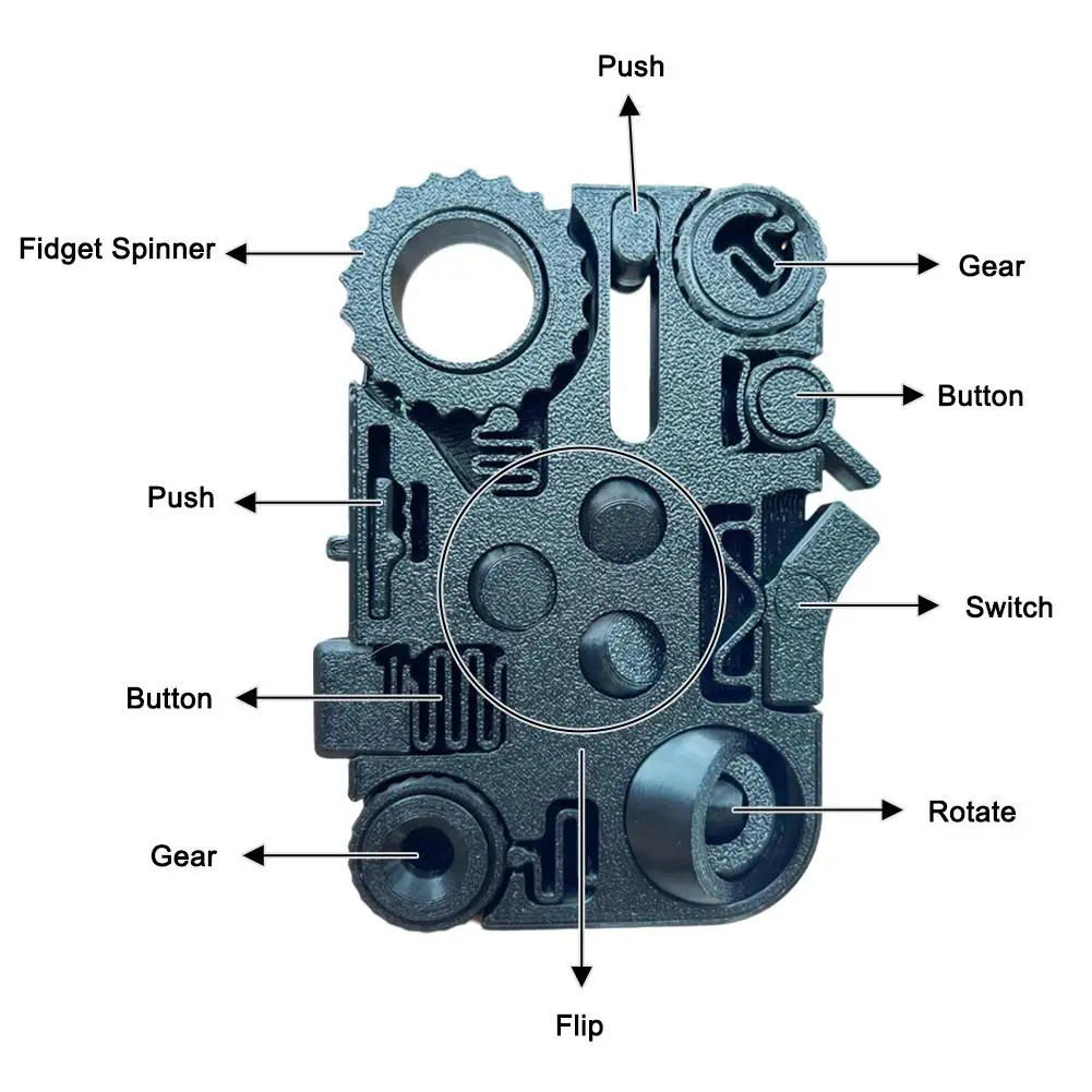 Fidget Spinner Antystresowy Zabawka Dla Dzieci Dorosłych Drukowany w 3D Duży EDC Antystresowy i Skupiający Fidget Spinner Kreatywny Prezent