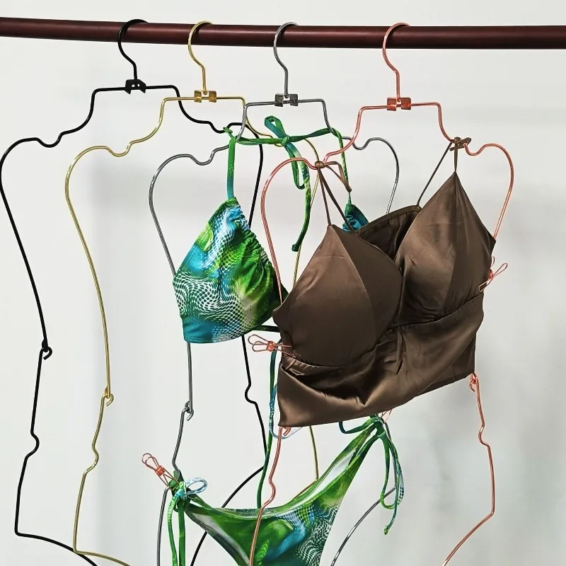 

Summer Metal Bikini Hanger Foldable Swimwear Display Rack Portable Bra Lingerie Exhibition Hanger For Clothing Store Organizer