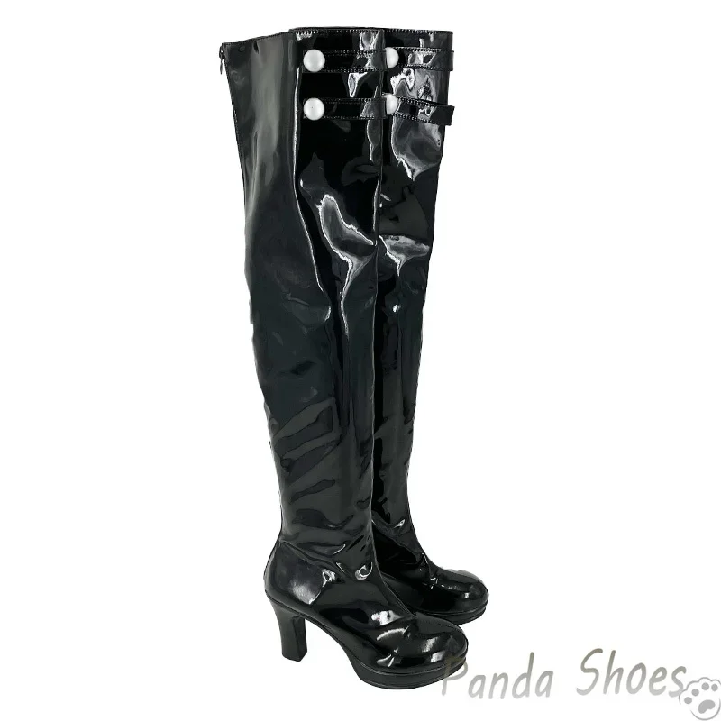 รองเท้าคอสเพลย์อนิเมะเกมเทพีแห่งชัยชนะ NIKKE รองเท้าบูทคอสเพลย์การ์ตูน สำหรับงานคอนเวนชั่น ปาร์ตี้ฮาโลวีน