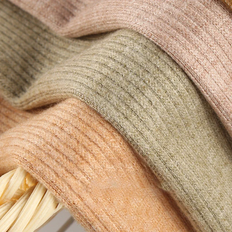 100x160cm Elastic Imitation Cashmere Knitted Fabric Woolen Spandex Thick Rib Fabric For Diy Sewing Winter Warm Cardigan Sweaters