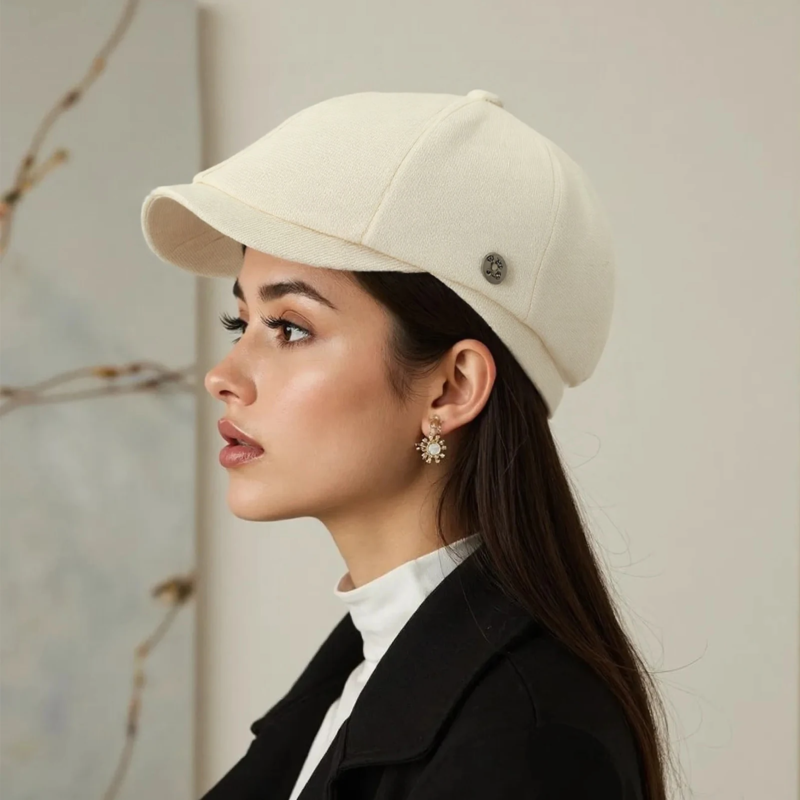Unisex-Baskenmütze aus atmungsaktivem Netzstoff, verstellbare achteckige Mütze für den Außenbereich, für Männer und Frauen, Ausflüge, Reisen, Urlaub