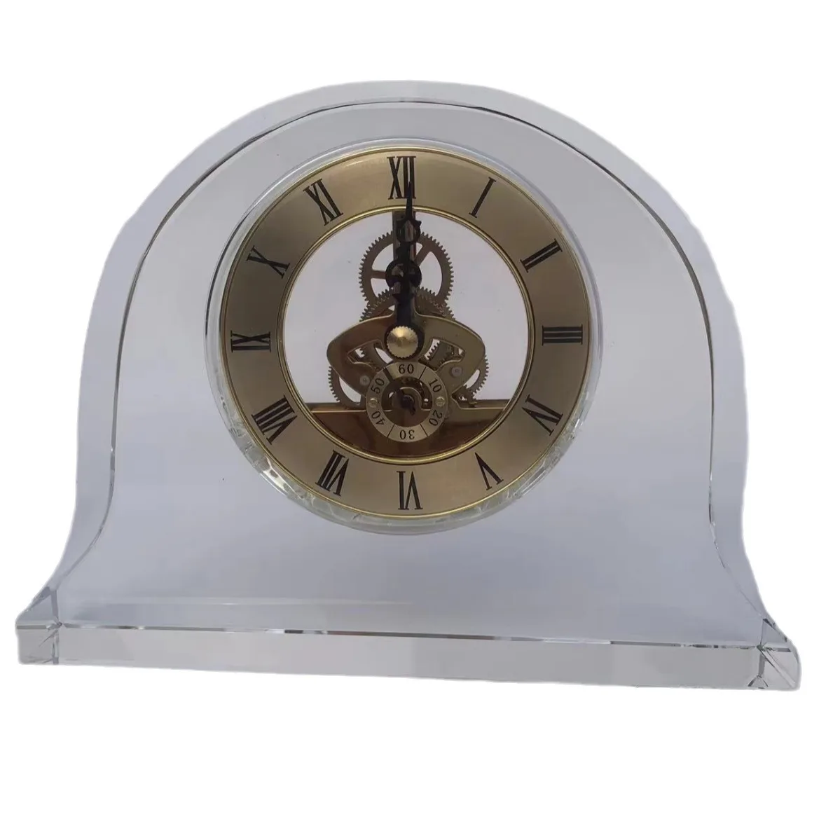 New crystal clock Home desktop clock Living room fashionable air clock Ornament mechanical placement