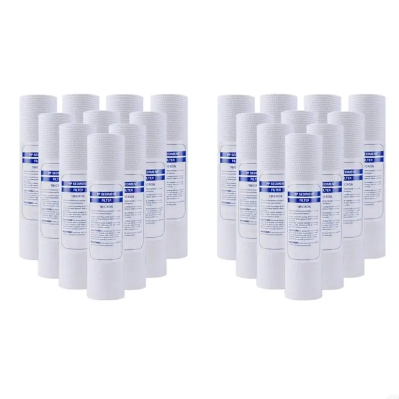 27RB Set of 10 Sediment Water Filter Replacement Cartridge PP Cotton Filter Cartridge Polypropylene Material for Whole House