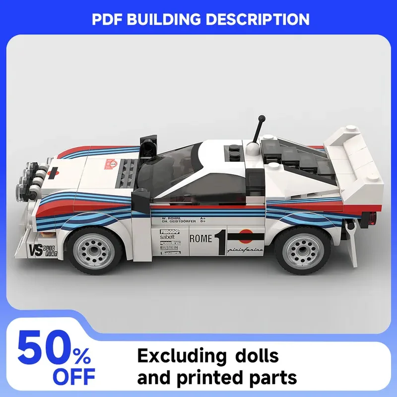 

2026 NEW HOT 244PCS Rally Racing Lancia Rally 037 Martini Racing 1983 Monte Carlo Building Blocks DIY Toy Holiday child Gift