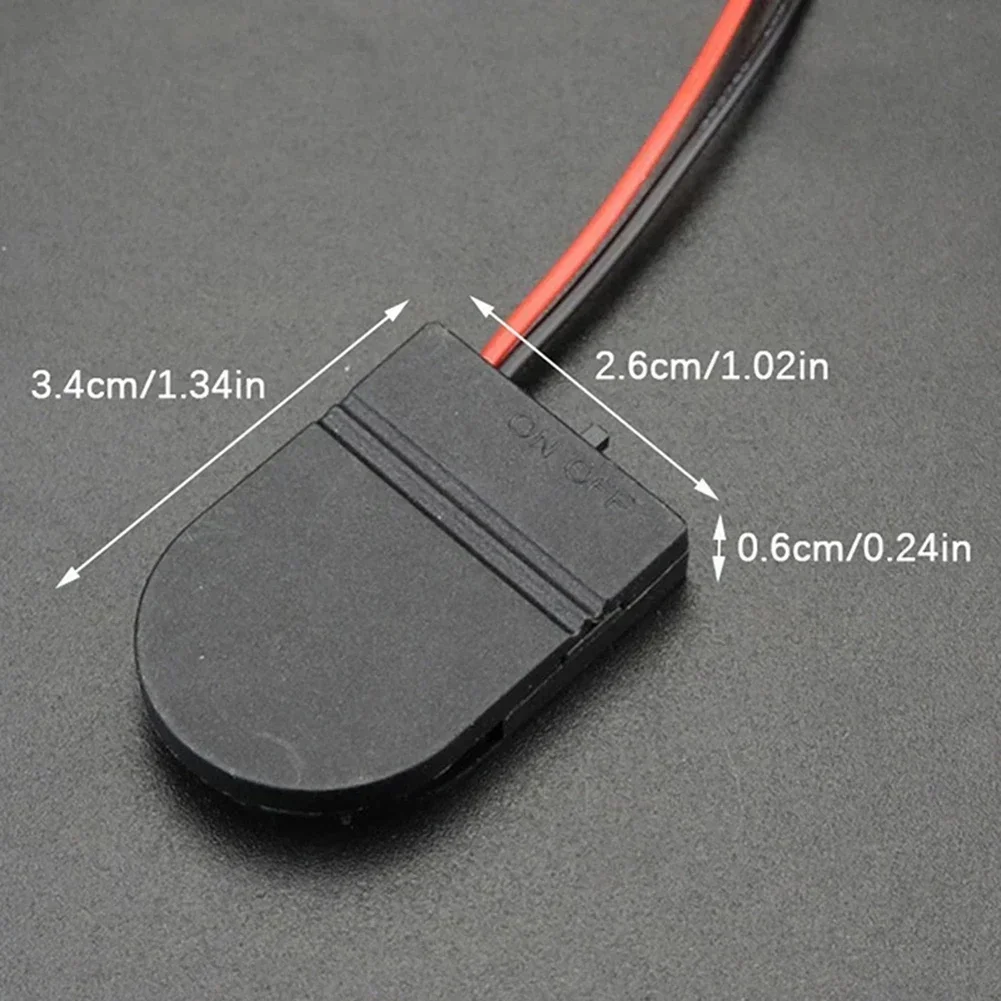 Single Slot  CR 2032 Button Coin Cell Battery Holder Case Cover With ON-OFF Switch Leads Wire 3V Battery Box