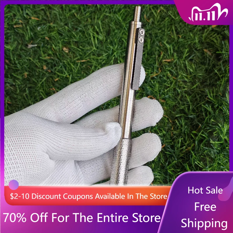 

BLAOYE титановые ручки-роллеры, матовые, серебряные, офисные, школьные, черные, 0,7 мм, шариковая ручка, новые канцелярские принадлежности