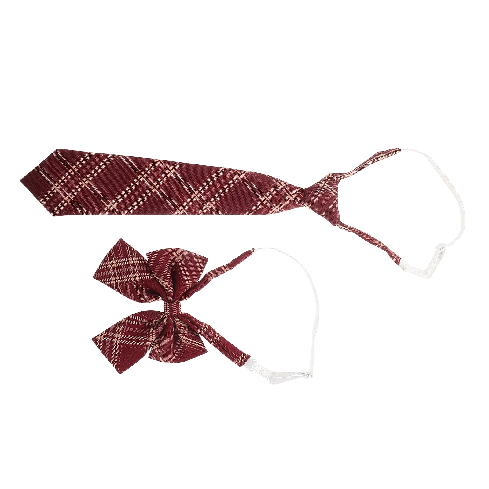 

2pcs Bow Tie School Sailor Costume Accessories Uniform Women Cotton Plaid Sailor Costume Set Fashion Korean Clothes Accessories