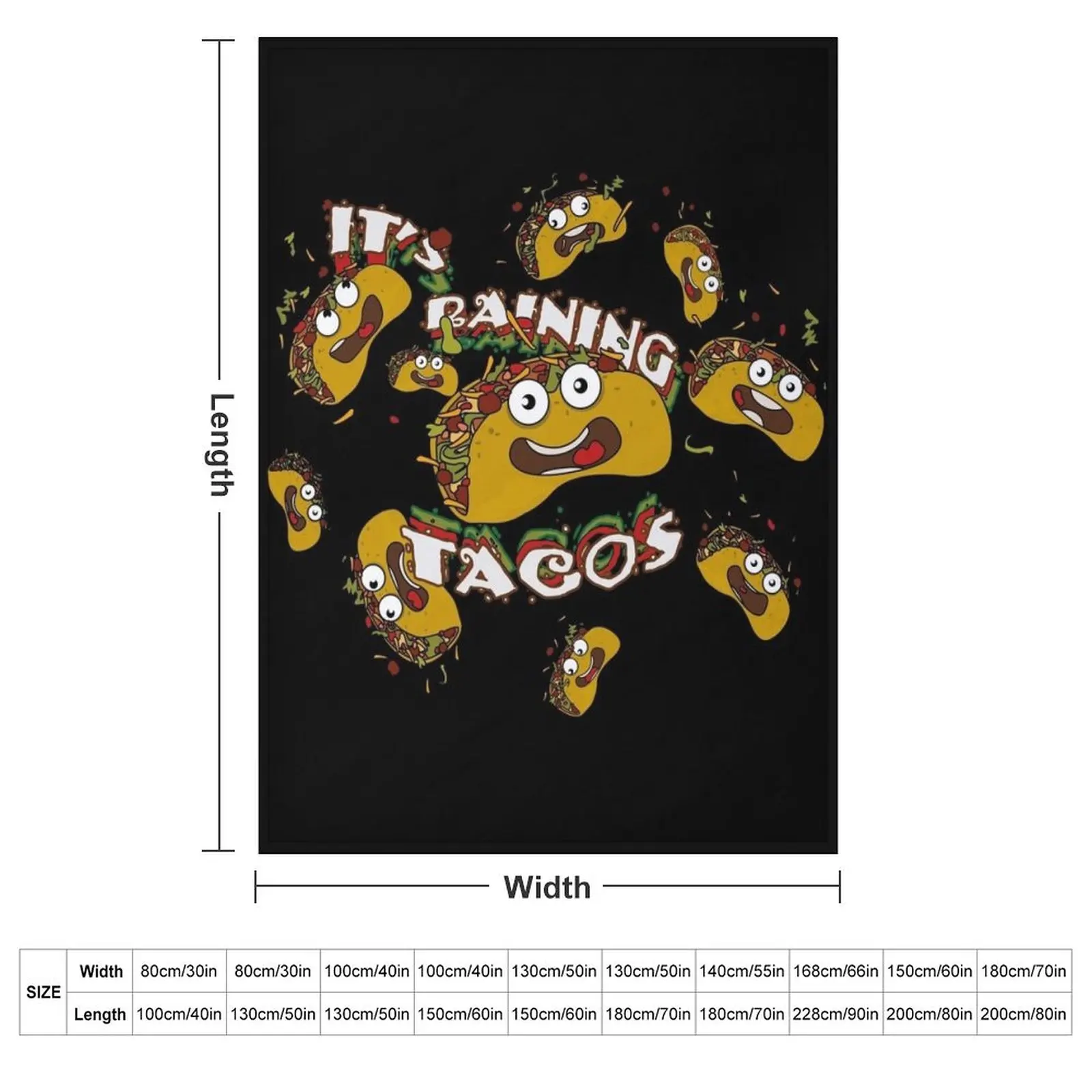 It's Raining Tacos Throw Blanket couch cozy soft plush fuzzy picnic outdoor blanket