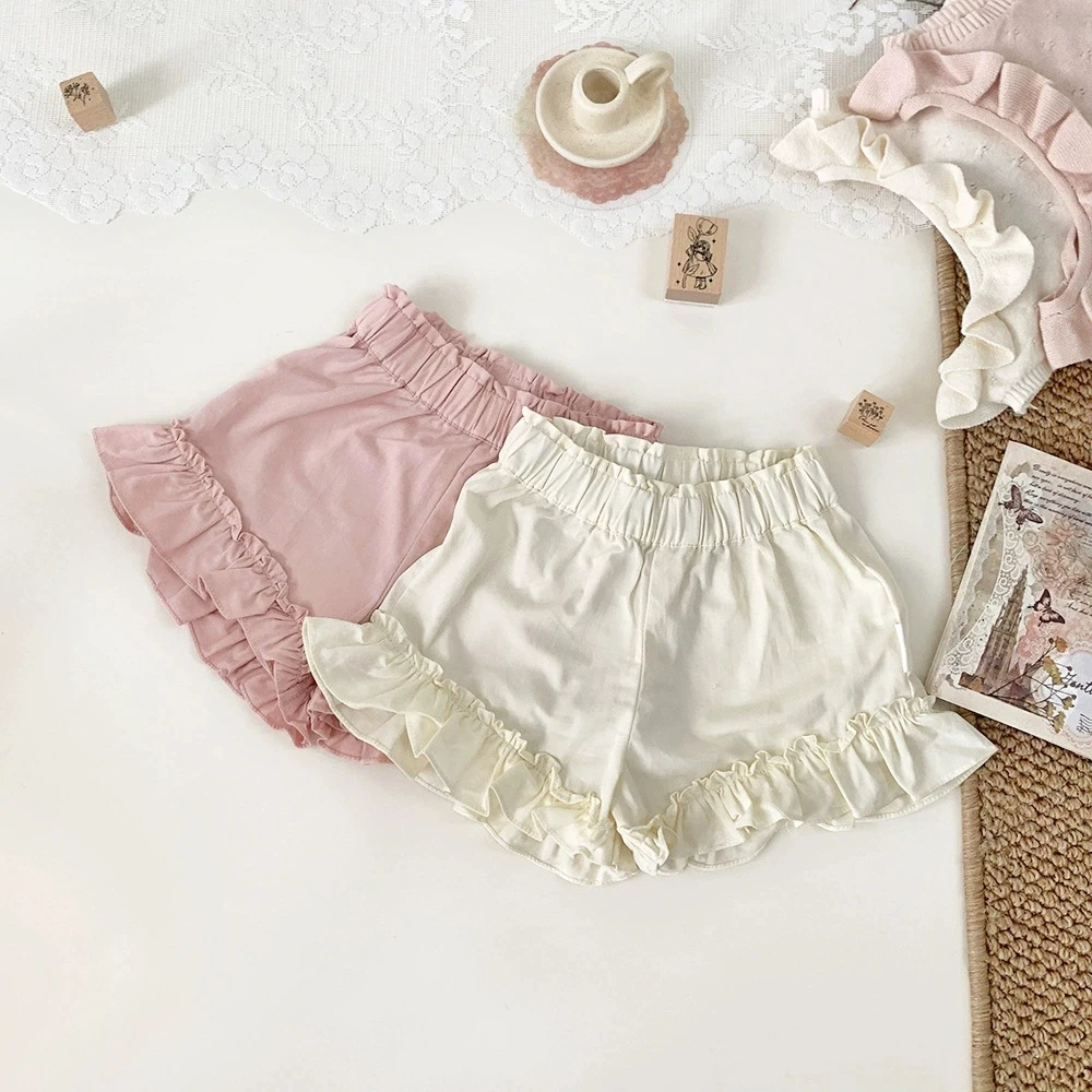 

Baby Cotton Shorts Summer New Children's Solid color Short Pant Kid Girls Thin Short Pants Girls Clothing