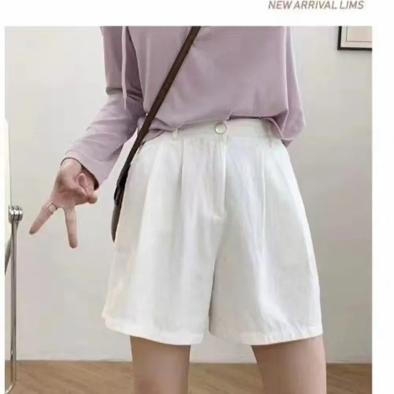 Summer Thin Cotton Casual Women's Trousers High Waist A-line Straight Dopamine Wear shorts for girls Women's Clothing hot pants