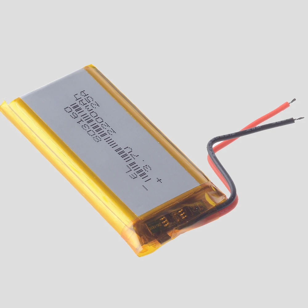 Silicone Wires 3.7V 2200mAh Polymer Lithium LiPo Rechargeable Battery 803160 For Mobile Phone Power Bank Tablet PC E-Books