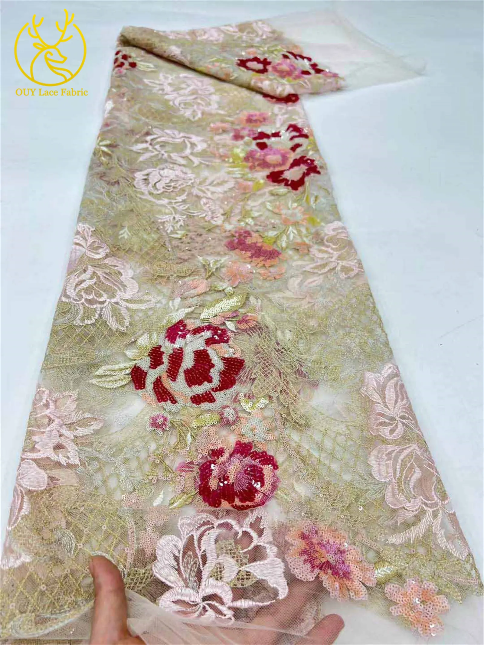 موضة الأفريقي الترتر أقمشة الدانتيل 2025 جودة عالية نيجيريا دبي العريس التطريز الدانتيل النسيج عشاء فساتين حفلات الزفاف