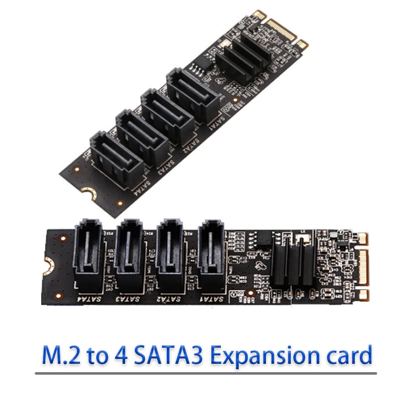 Nvme m2 adapter Game PCIE Card M.2 to SATA3 Expansion card Expansion Adapter PCI-E  Card Controller Riser Card PCIe Converter